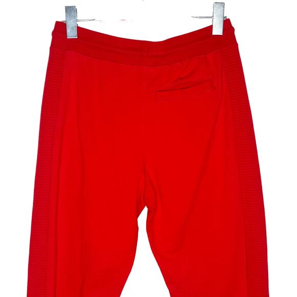 INC INTERNATIONAL CONCEPTS Ribbed Jogger Pants High Rise Tapered Red Size Small - Picture 4 of 8